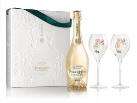 Coffret Perrier-Jouët Blanc de Blancs avec 2 flûtes